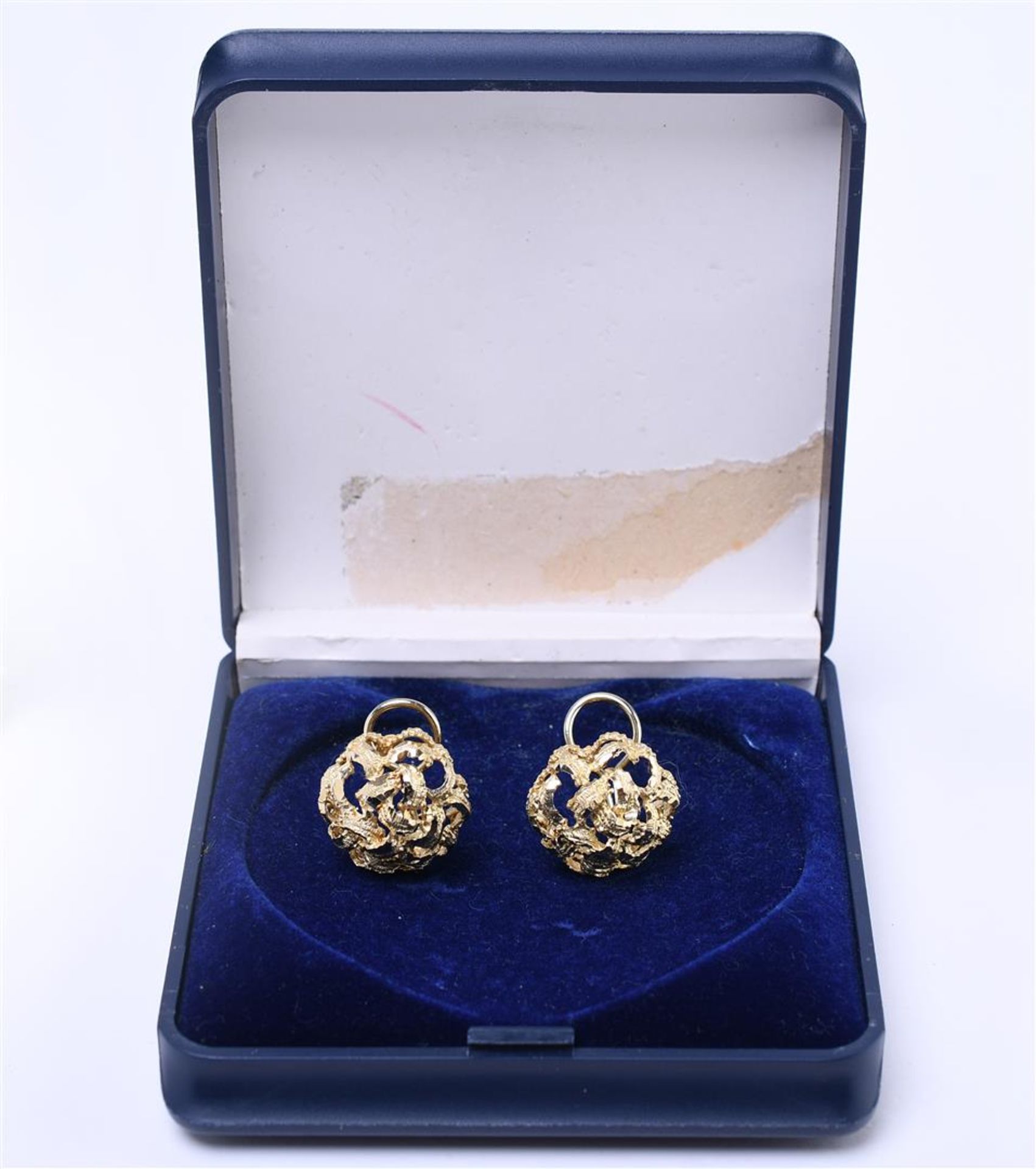 14 kt yellow gold ear clips (without plug.) Weight 9.1 grams for both ear clips - Image 5 of 5
