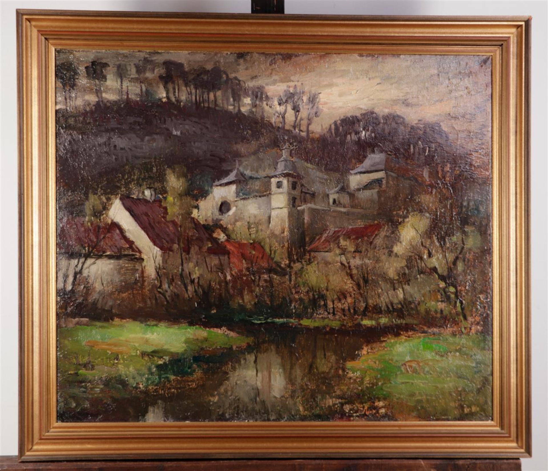 Limburg School, first half of the 20th century. Castle in the Geuldal, oil on canvas.
76 x 87 cm. - Image 2 of 3