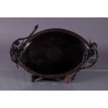 Franois Carion (1884-?), a wrought iron tray decorated with roses and fitted with a mirror.
Diam. 5