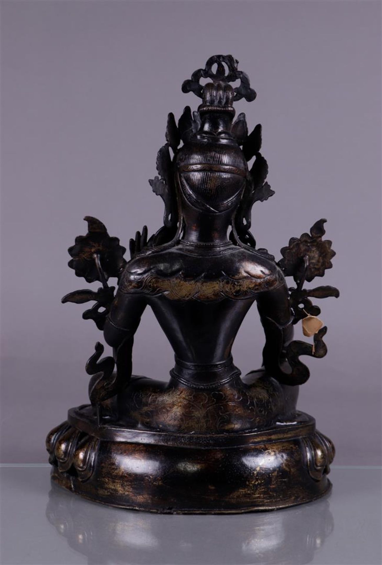 A bronze Tara. Tibet, 20th century.
41 x 26 cm. - Image 3 of 5