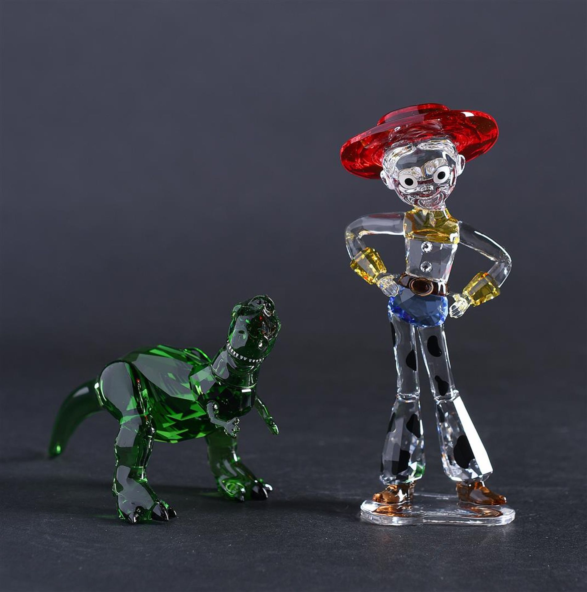 Swarovski, Toy story Rex and Jessie, 5492734 & 5492686. Year of release 2020. In original box.