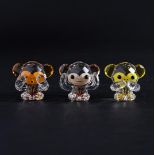 Swarovski, the three monkeys hear see and remain silent, Year of issue 2019, 5428005. Including orig