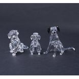 Swarovski, lot of three dogs, 628948, 5399004 & 167571. In original box.