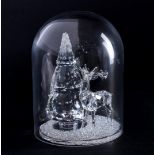Swarovski, Bell Jar Snow Globe - Pine Tree and Deer, Year of issue 2021, 5403173. Including original