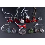 Swarovski, a large lot of various Christmas ornaments. In box.