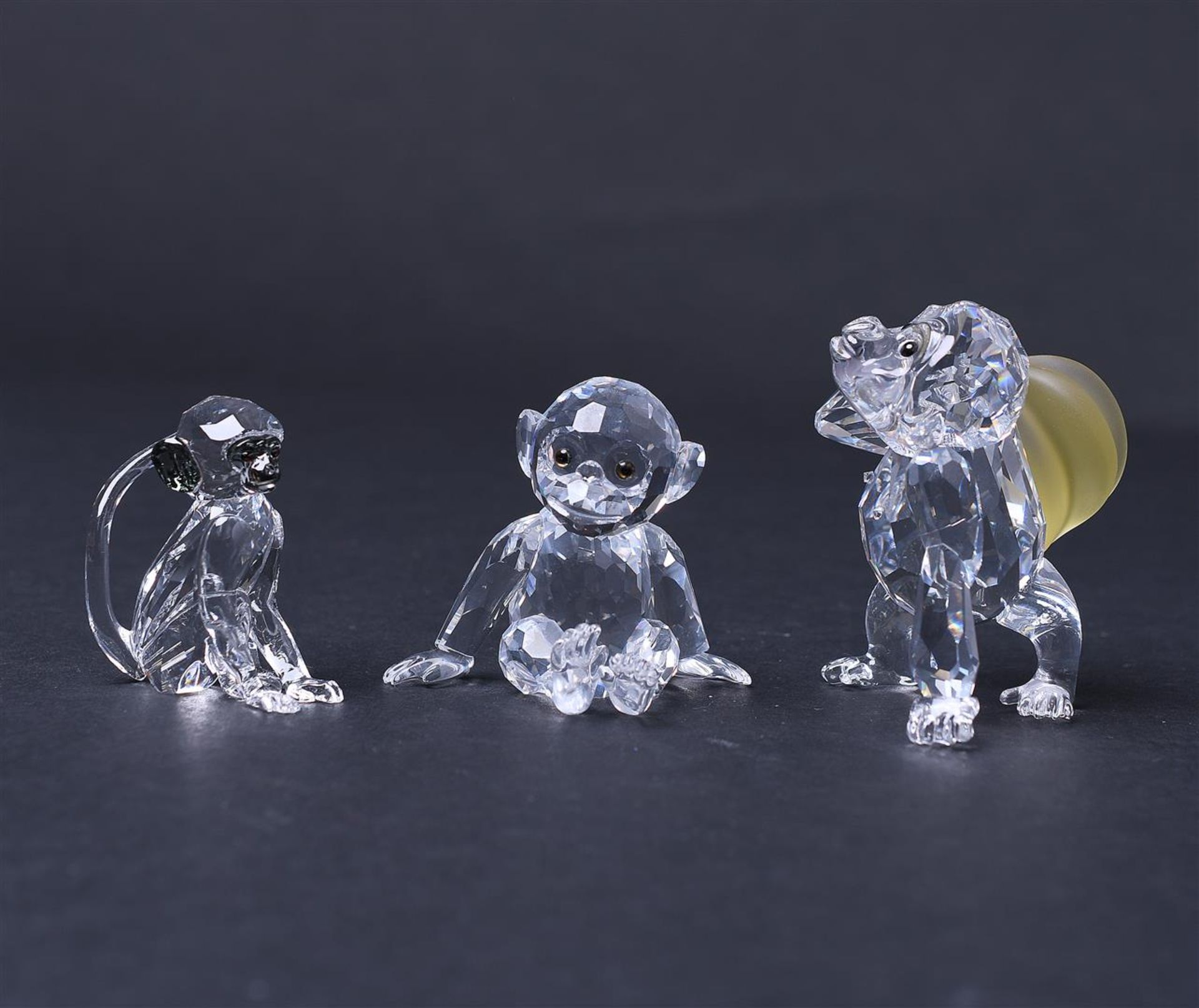 Swarovski, fate of three monkeys. 5301552, 221625, 273394. In original box.