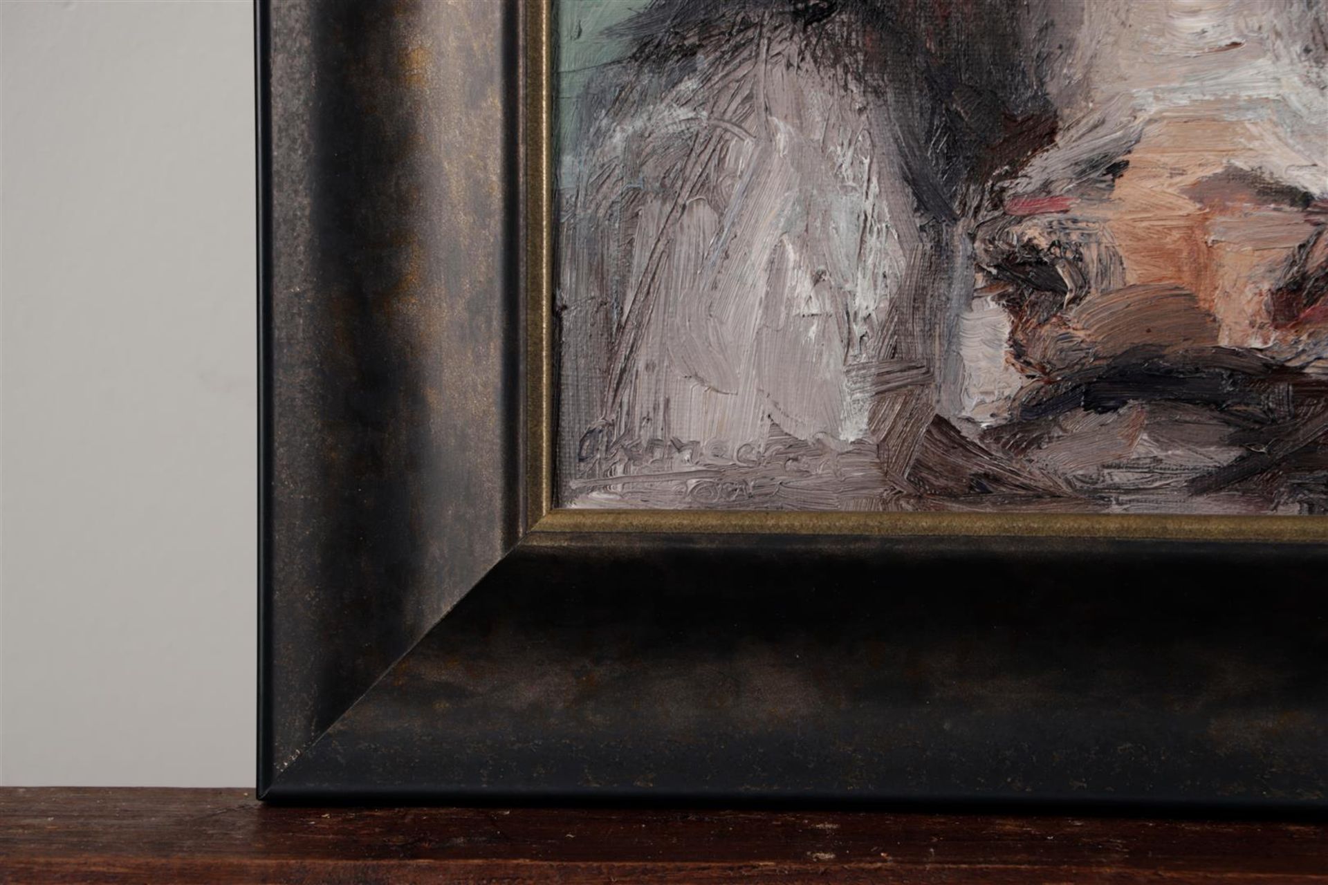 Anita Vermeeren (b. 1967), Cow's head, signed, oil on painter's board.
30 x 30 cm. - Image 3 of 3