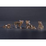 Swarovski, lot panthers leopards, 1016678, 1051686 & 5428542. In original box.