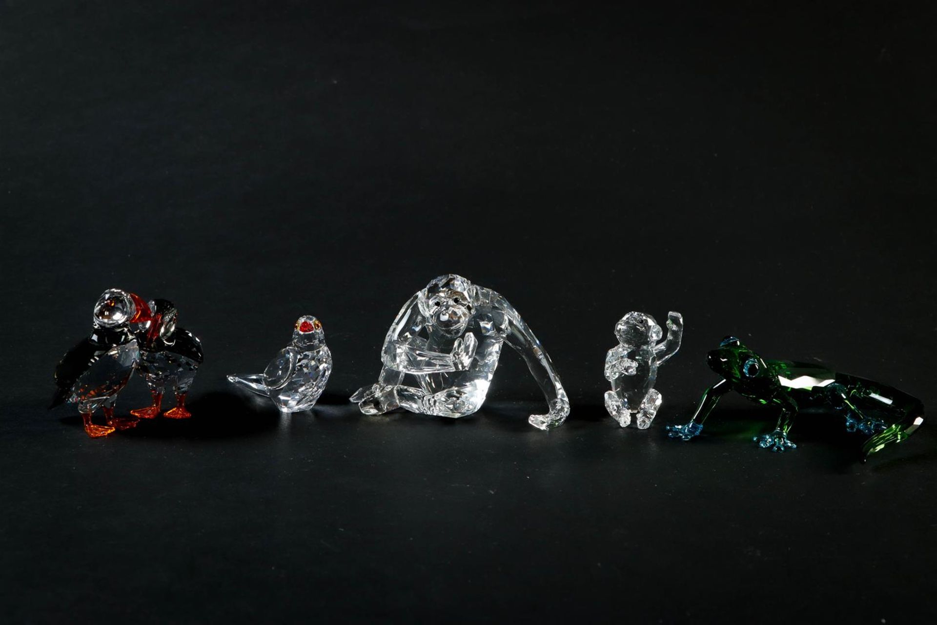 Swarovski, lot of various animal figures, 5472475, 557831, 5275511 & 5063689. In original box.