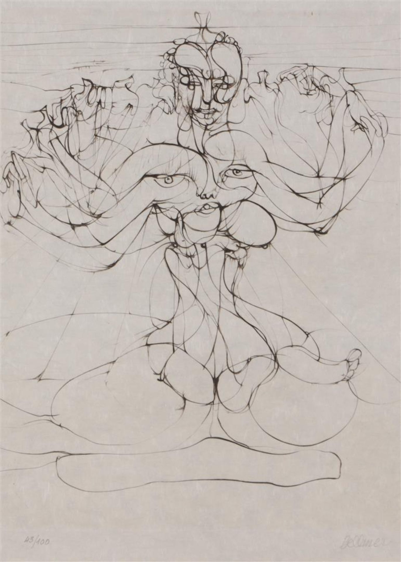 Hans Bellmer (Katawice, Pol. 1902 - 1975 Paris), A convolute of 4 etchings by the artist, various su - Image 5 of 5