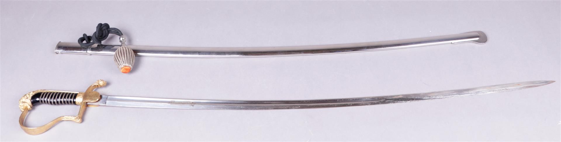 Netherlands - Ironcutter - Officers / parade sabre. Marked on the blade. Approx. 1900 - 1930
lengte  - Image 2 of 5