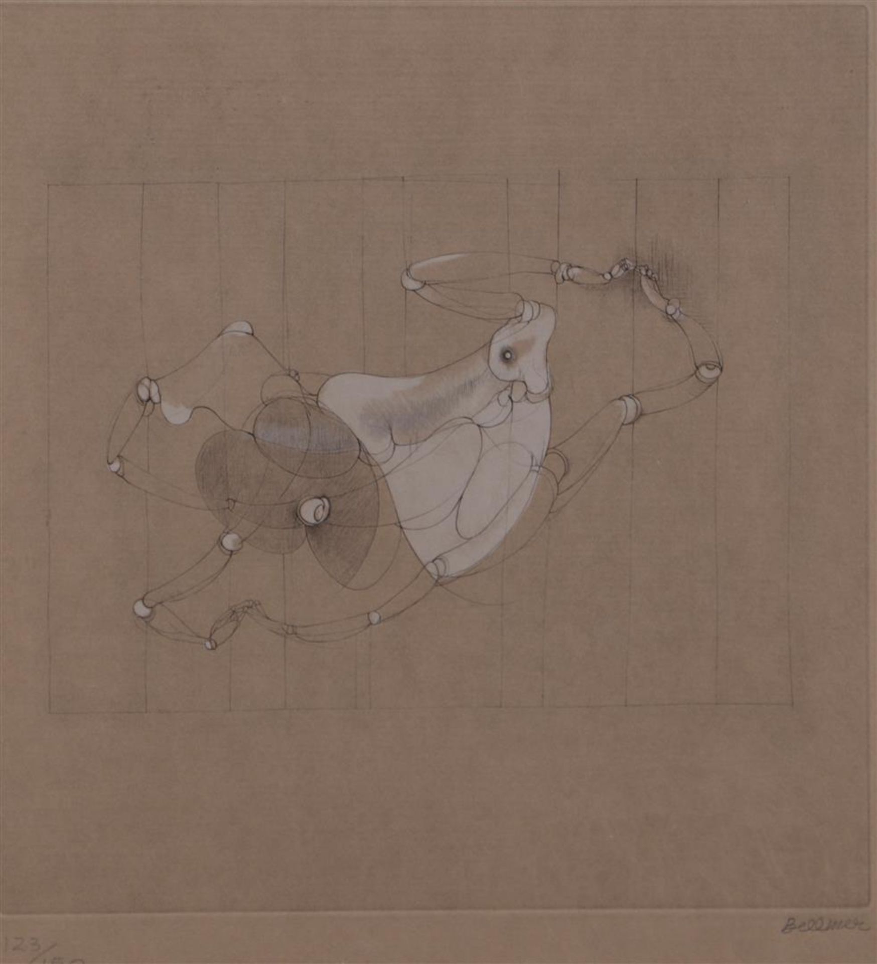 Hans Bellmer (Katawice, Pol. 1902 - 1975 Paris), A convolute of 4 etchings by the artist, various su - Image 2 of 5