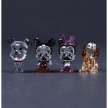 Swarovski Disney, lot of four figures, 5004735, 5004736, 1089222, 5004739. In original box.