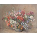 Hugo Berten (Kalk, Dld.1894-1959 Laren, N.H.), Still life of flowers in a pot, signed (bottom left),