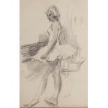Jan Altink (Groningen 1885 - 1971) Ballerina, signed (bottom right), pen and ink and charcoal on pap
