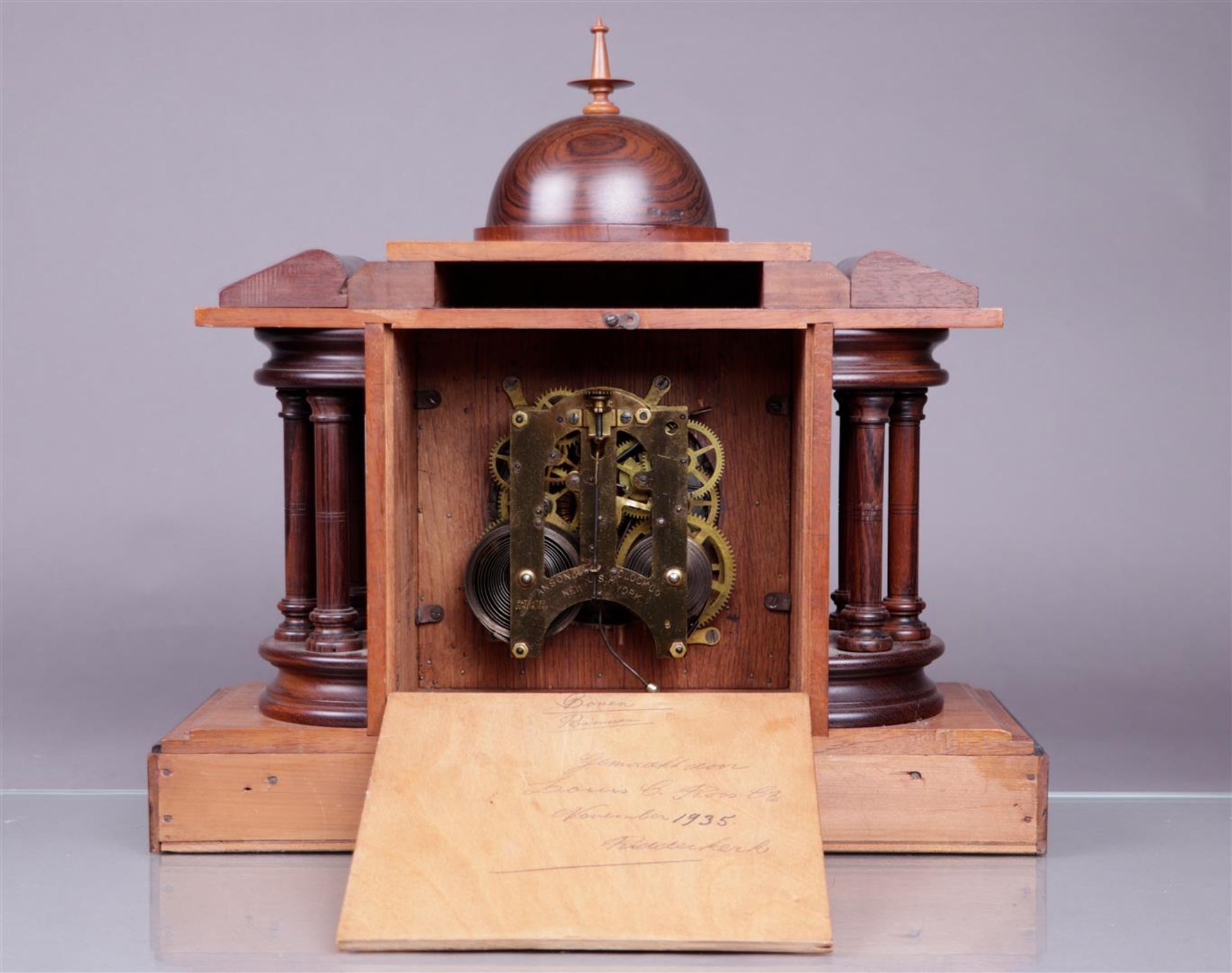 A three-piece clock set, 1st half of the 20th century G. Proos Ridderkerk. - Image 3 of 3