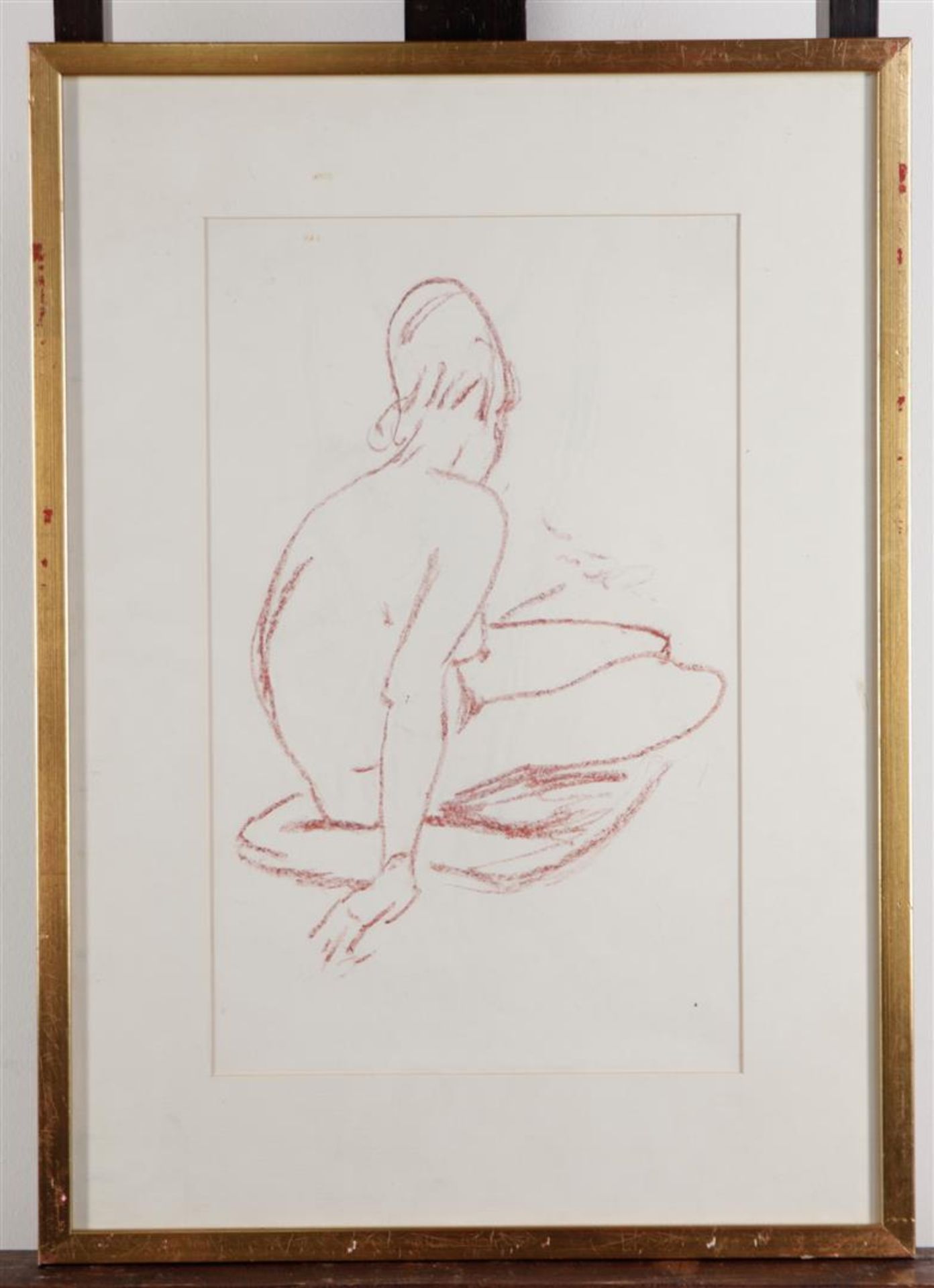 Jan Altink (Groningen 1885 - 1971),Sitting nude (recto); standing nude (verso), dating from ca. 1930 - Image 2 of 3