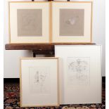 Hans Bellmer (Katawice, Pol. 1902 - 1975 Paris), A convolute of 4 etchings by the artist, various su