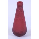 A glass art nouveau vase, signed AndrŽ Delatte, Nancy.
H. 22 cm.