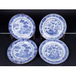 A lot of two sets of blue-white plates. China, 18th century.