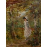 Tolnay Akas (1861 - 1923), Lady with parasol in the park, signed (bottom left), oil on canvas
56 x 4