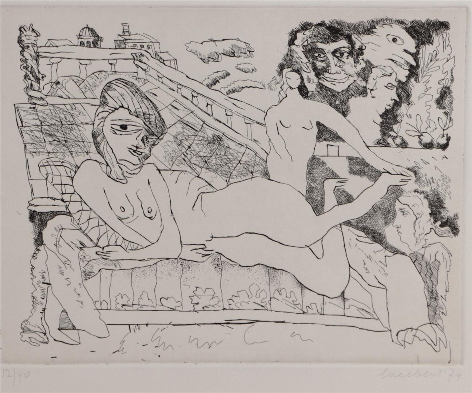 Lubertus Jacobus Swaanswijk 'Lucebert' (Amsterdam 1924 - 1994 Alkmaar), Reclining nude (signed, date - Bild 2 aus 4
