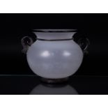 Gambari & Poggi, Classic Venetian vase. Murano, 20th century.
H.: 22 cm. Diam.: 25 cm.