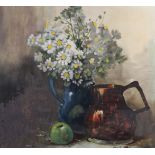 Henri Joseph Pauwels (1903 - 1983), Still life of flowers and fruit near a jug, signed (bottom right
