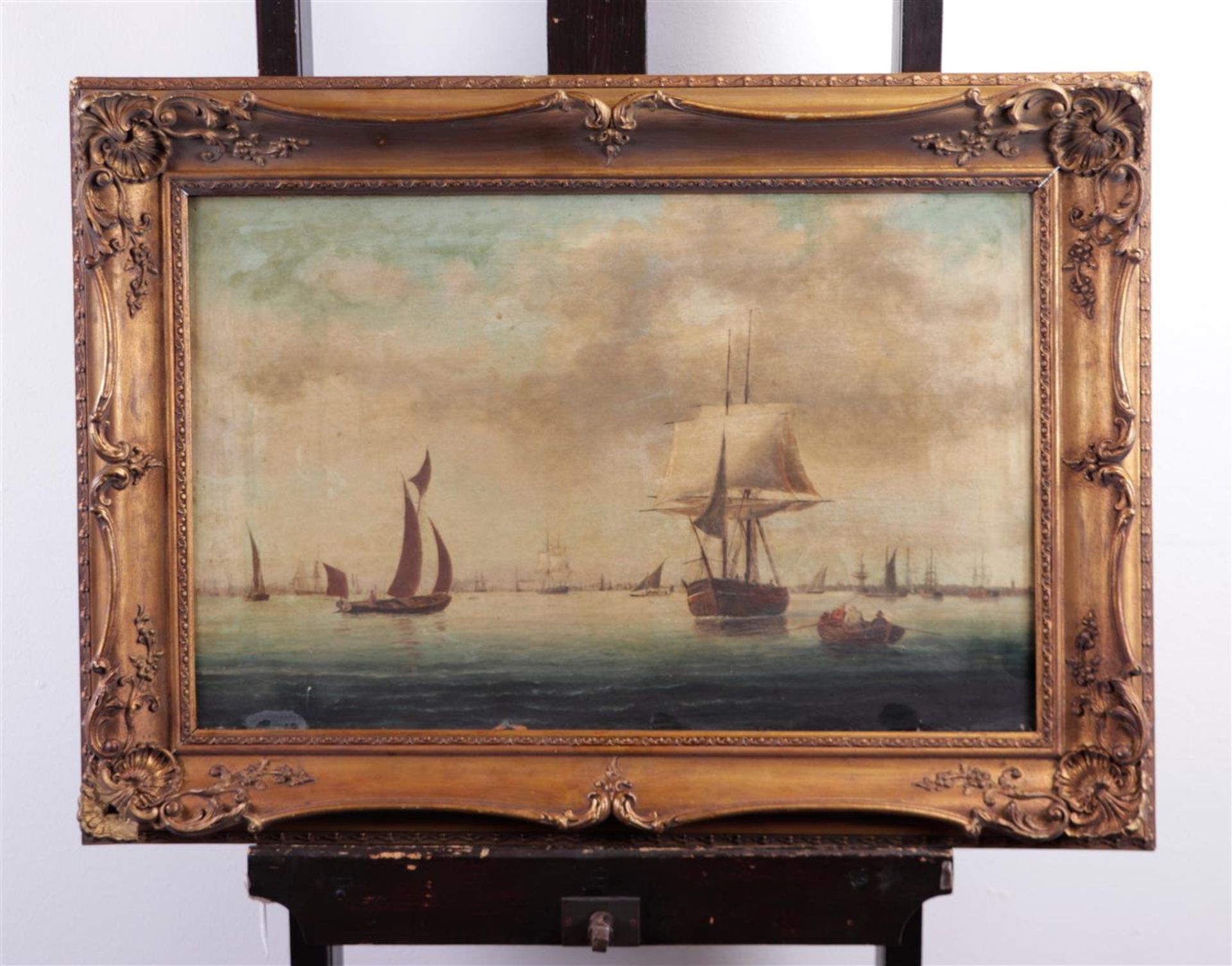 Dutch School, ca. 1900, Seascape, oil on canvas,
40 x 60 cm. - Bild 2 aus 4