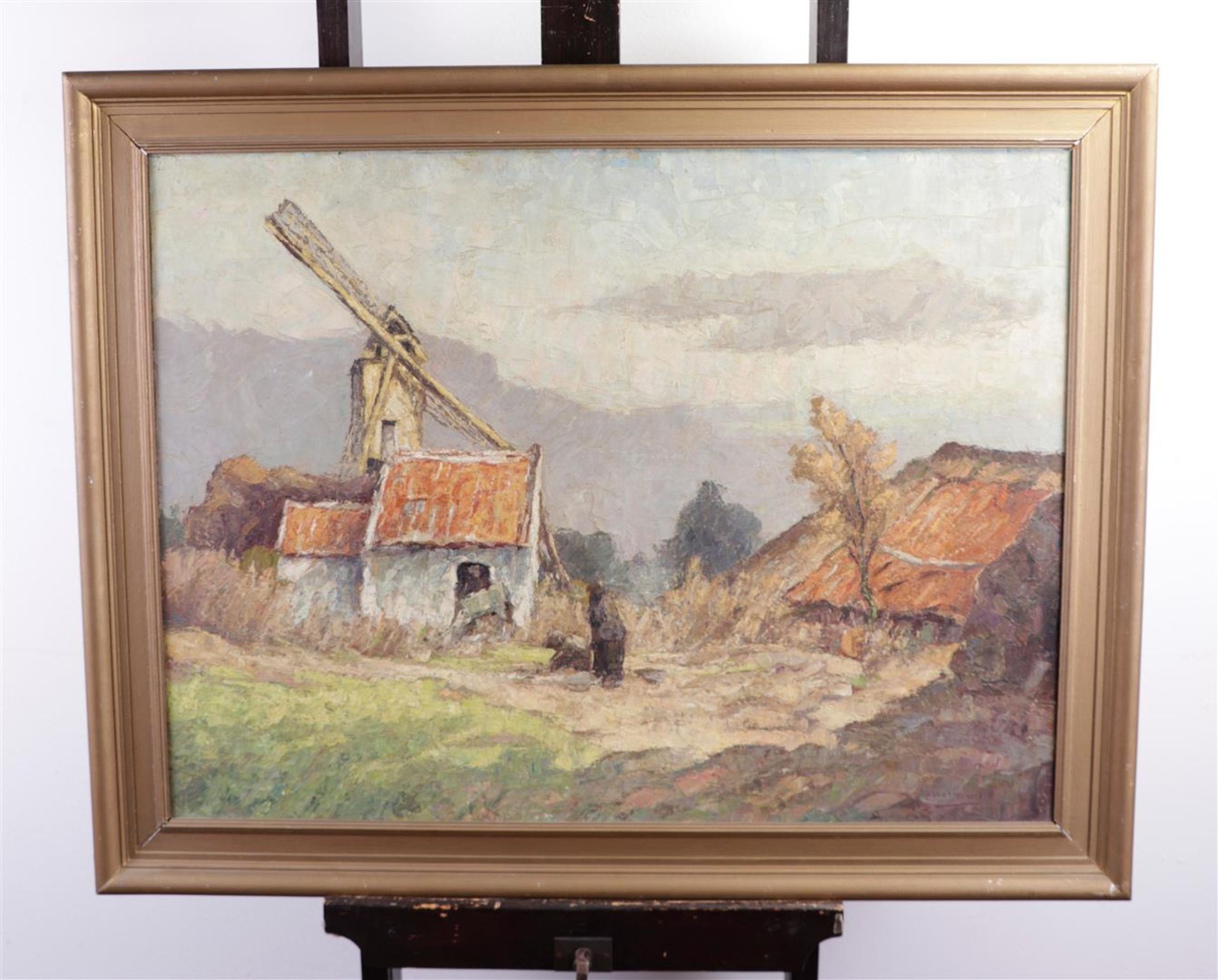 A. van Steenacker, 20th century, Mill in landscape, signed (bottom right), oil on canvas,
60 x 80 cm - Bild 2 aus 4