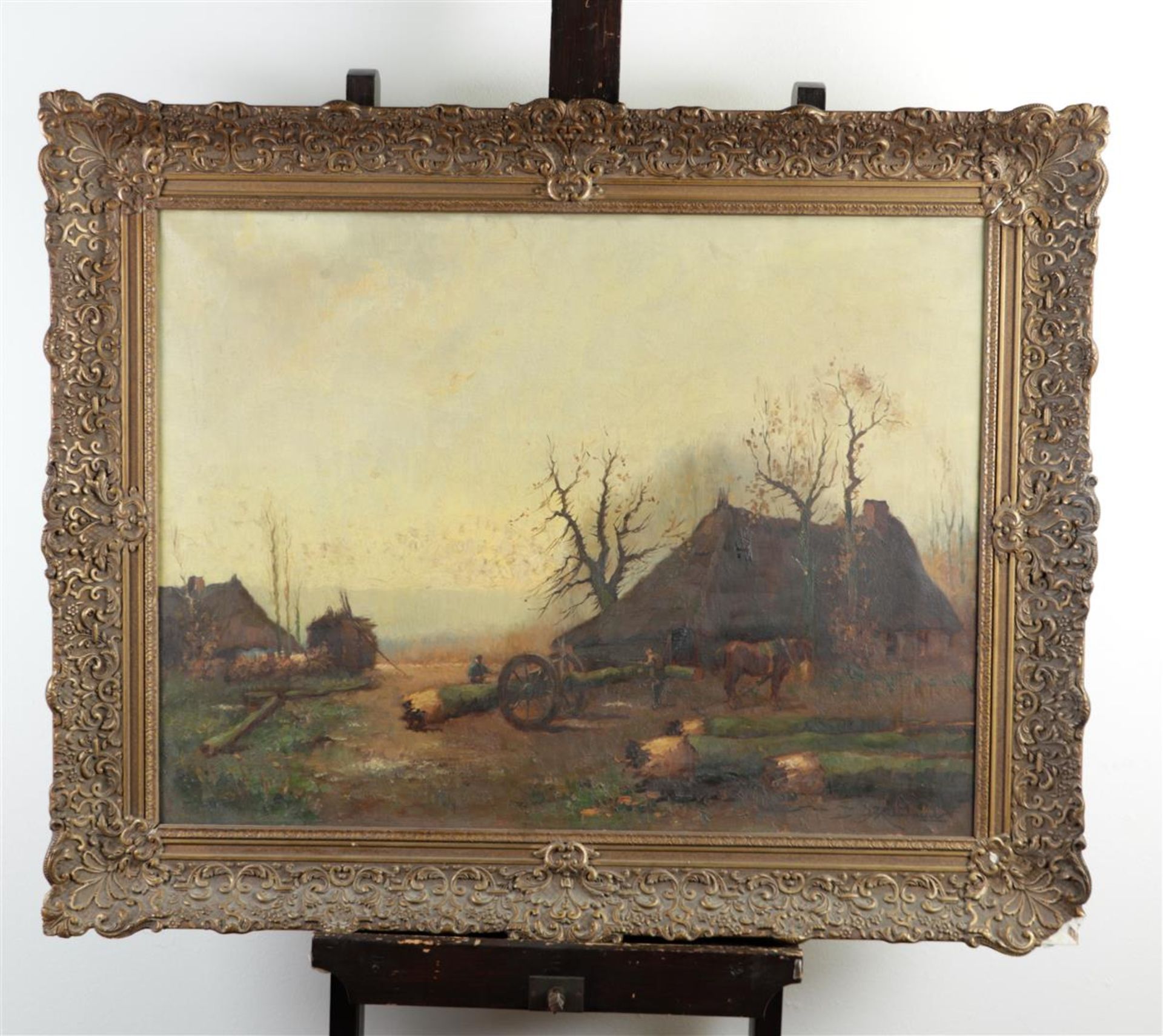 Johan Hendrik Kaemmerer (The Hague 1894 - 1979 Tegelen), Forester at a mallejan, signed (bottom righ - Image 2 of 3