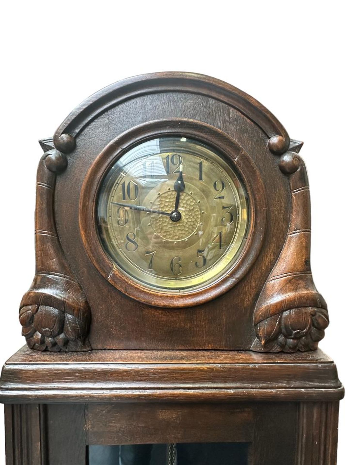An Art Deco grandfather clock in softwood case, 1930s.
H.: 185 cm. - Bild 2 aus 2