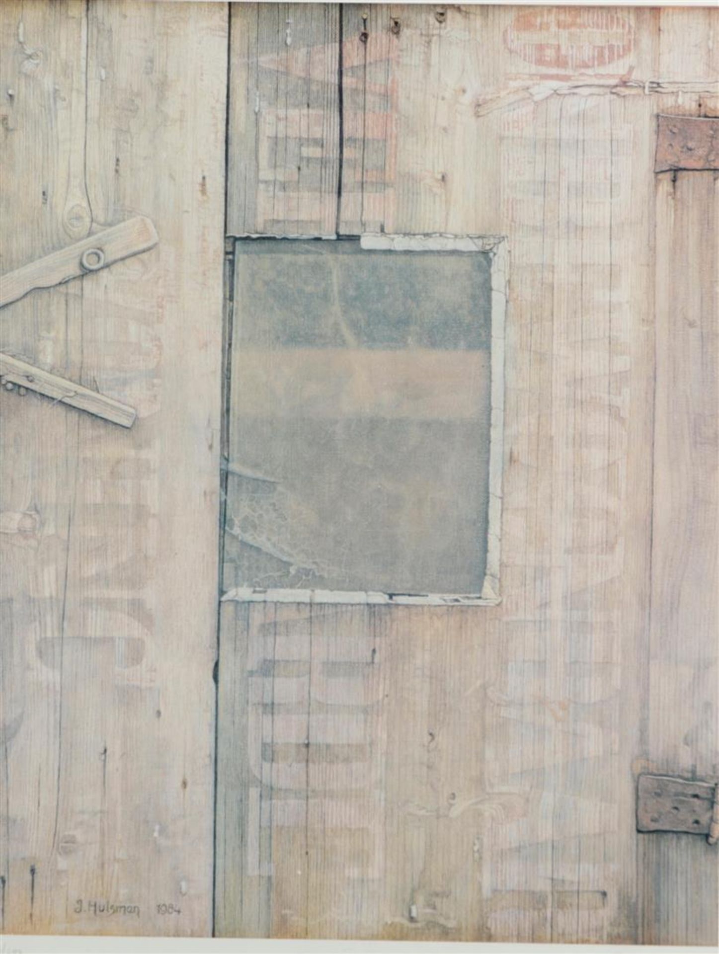 Jopie Huisman (1922 - 2000), House/Door with window declared uninhabitable, signed and dated '1984',