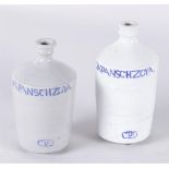 Two ceramic bottles for soya - Marked JAPANSCHZOYA "CPD" (Compradore Deshima). Japan, 19th century.
