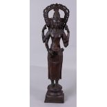A bronze figure of a standing lady. Tibet, 19/20th century.
H. 67 cm.
