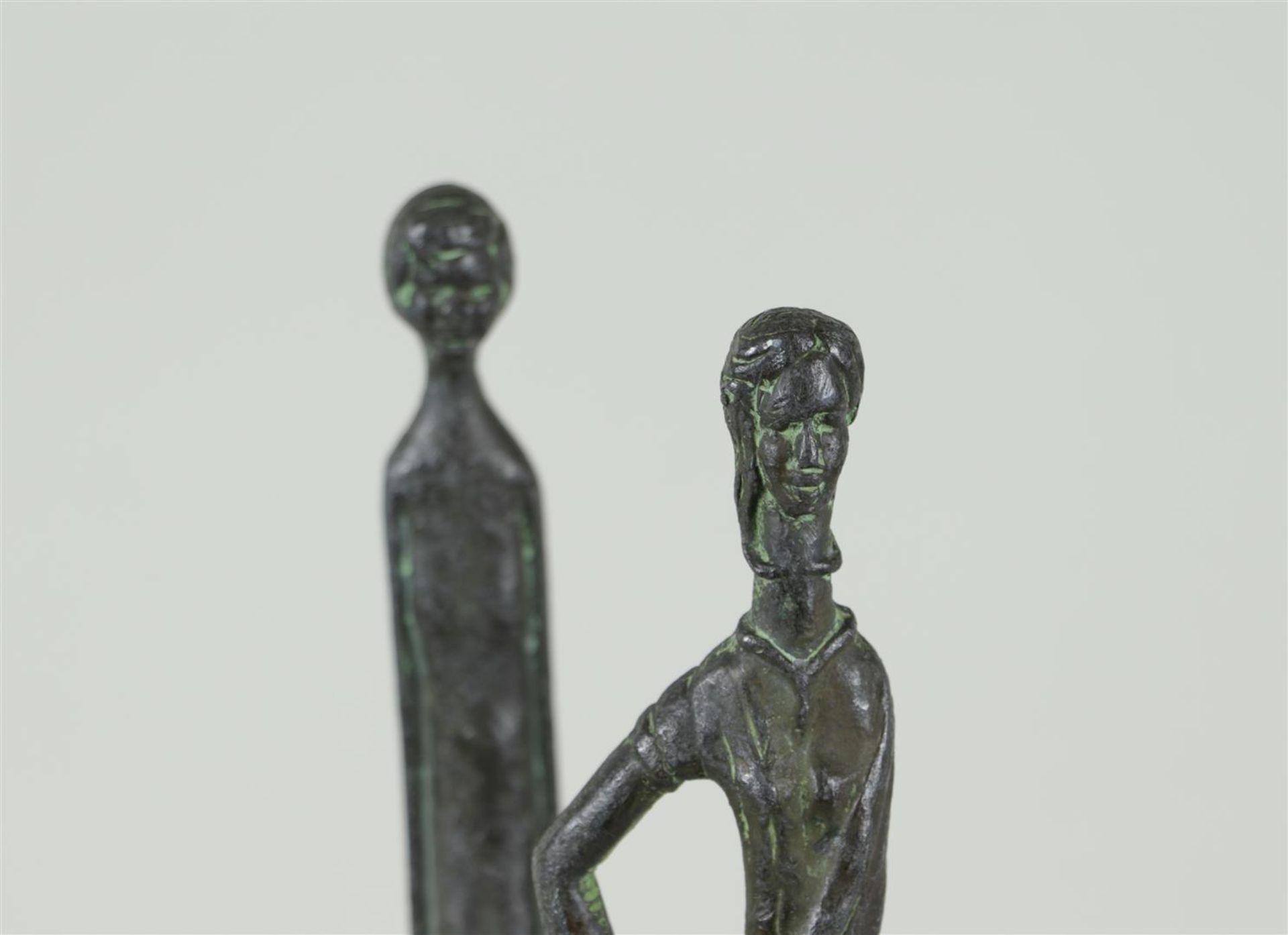 A few bronze sculptures; Adam and Eve, 20th century. - Image 3 of 3