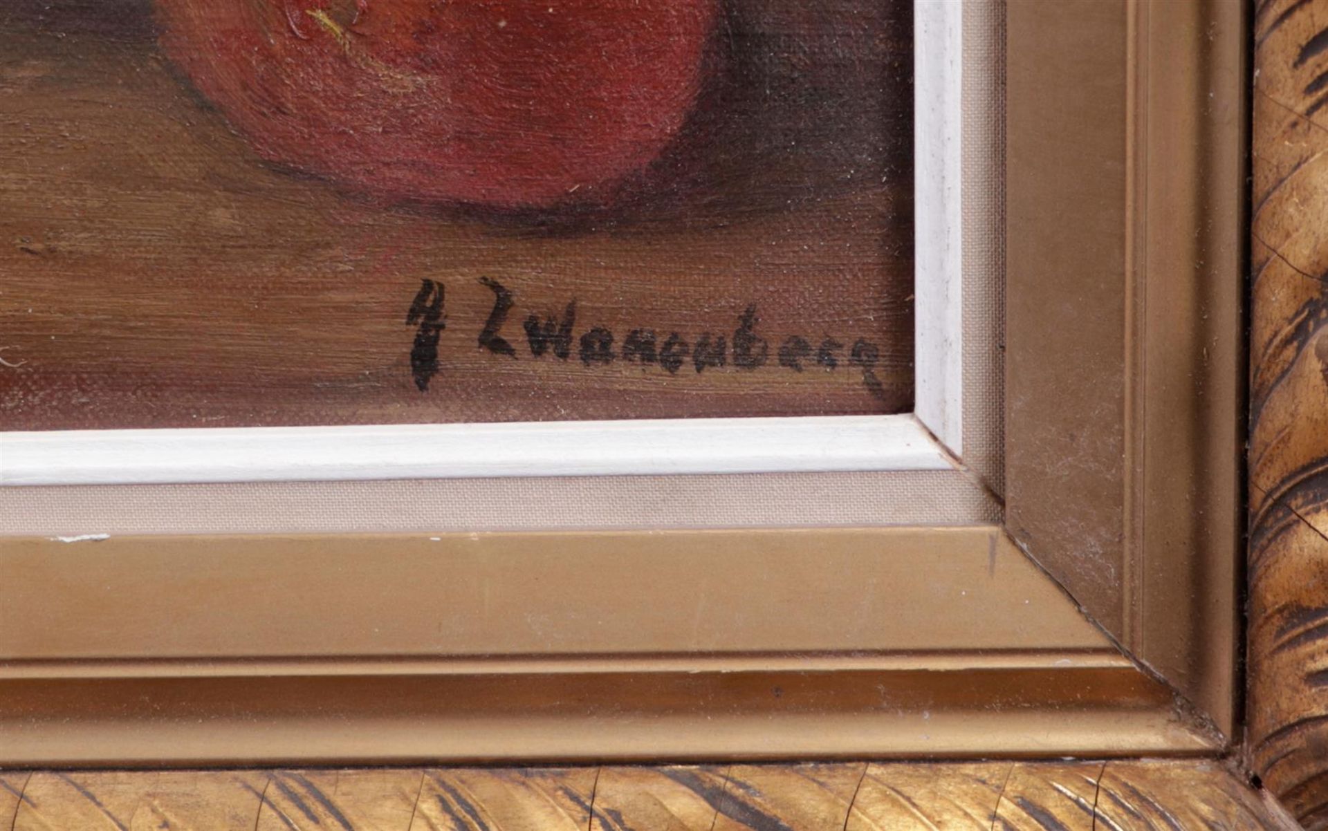 Dutch School, 20th century, Still life with ginger jar and roses, signed 'J. Zwanenburg' (bottom rig - Bild 3 aus 4