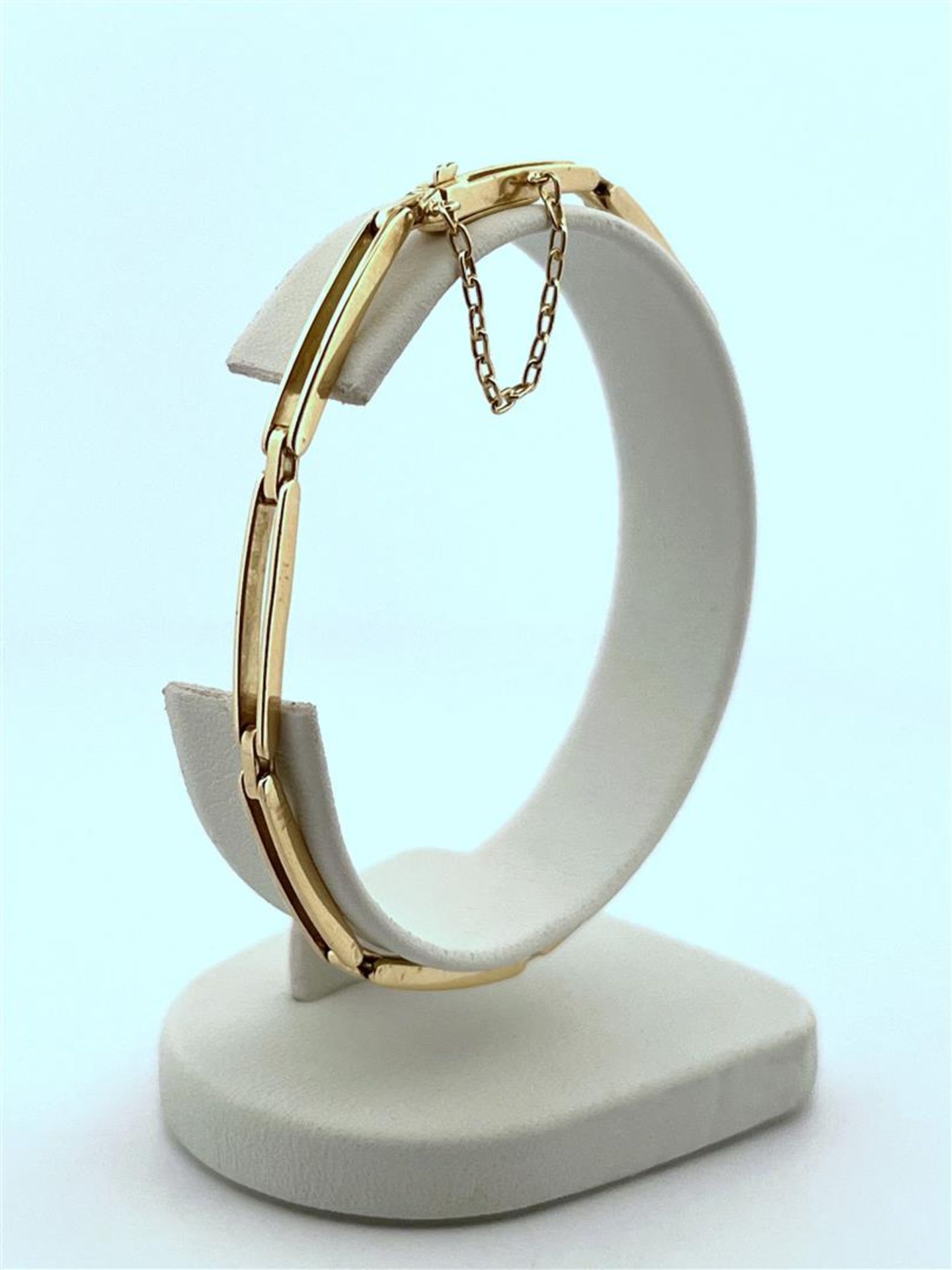 14kt yellow gold bars link bracelet.
Nice bracelet to hang charms on. The bracelet has a sturdy box  - Bild 5 aus 5