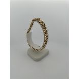 14kt Solid gold gourmet link bracelet with a sturdy clasp with an extra safety eight.
Bracelet weigh