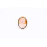 18kt Yellow gold cameo pendant / brooch. The pendant will be fitted with a brooch pin at a later dat