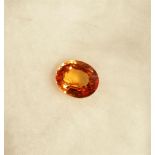 Orange sapphire 1.1ct.
This oval cut orange sapphire sparkles towards you. View our jewelry in the a