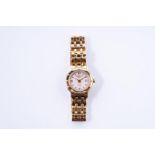 Raymond Weil ladies watch with soft pink dial. 
Numeral indication: Dashes and Roman numerals with d
