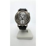 Pippo Perez Nexttime Diamond watch.
Beautiful Italian watch set with diamonds. The watch is fully se