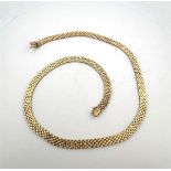 14kt yellow gold Rolex link necklace.
Length: 45 cm
Link width: 6.2 mm
Weight: 22.1 grams
Inspection