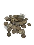 A lot of various silver guilders. 675 grams.