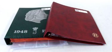 Two folders of the Netherlands from 1884 to 1980 including silver.