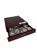 A collection of 40 gilded copper coins on the subject of Floods and Waterloo.