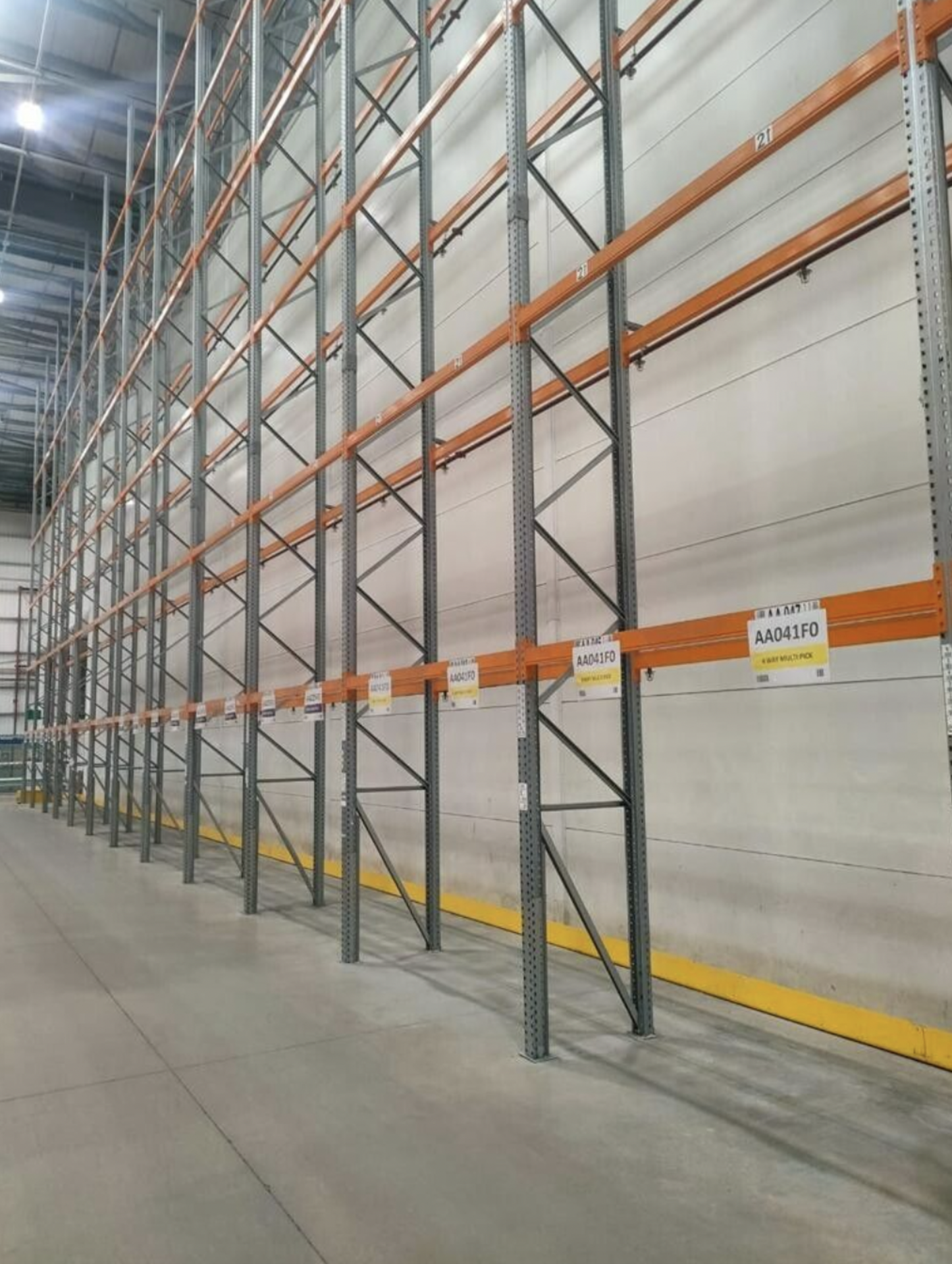 39 Bays of Industrial Pallet Racking - 10 runs of 5 - 2000kg per level