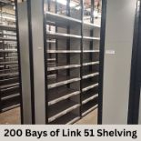 200 Bays of Link 51 Euro Shelving - 1.95m height