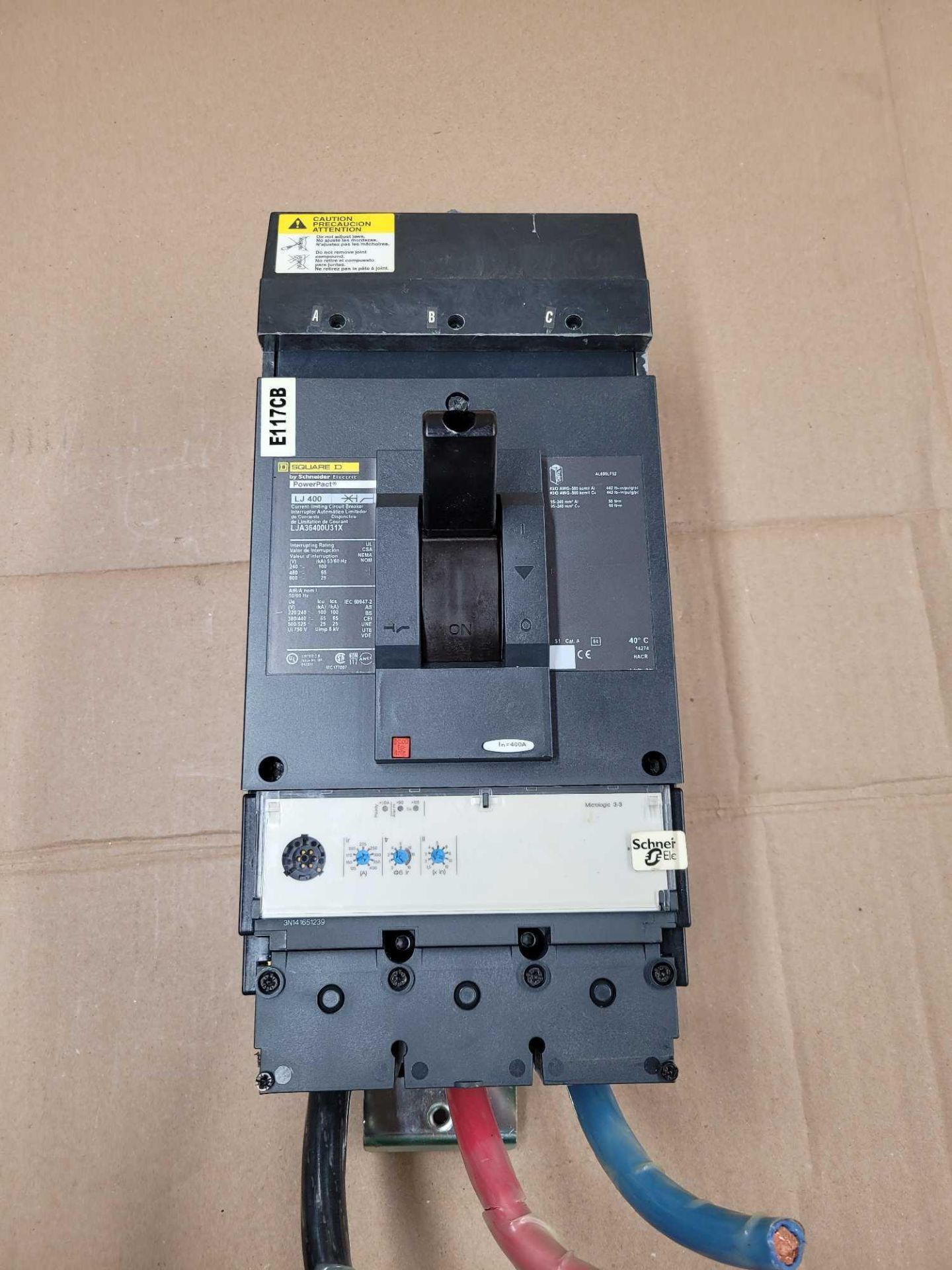 SQUARE D LJA36400U31X / 400 Amp Circuit Breaker